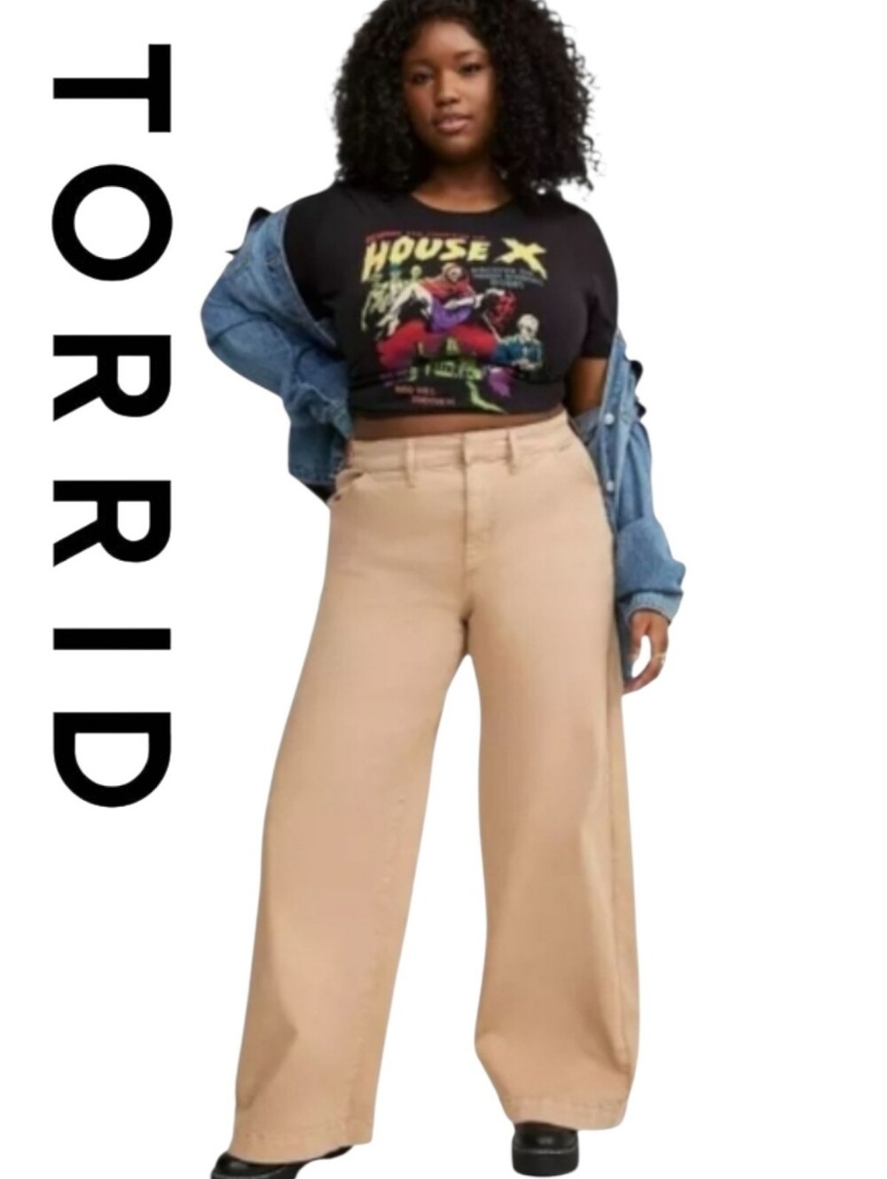 Torrid Wide Leg High-Rise Chino Pant Khaki Size 16 Regular Length
